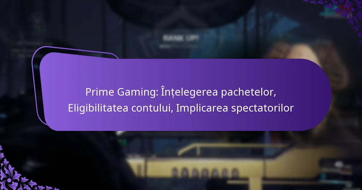 Prime Gaming: Înțelegerea pachetelor, Eligibilitatea contului, Implicarea spectatorilor