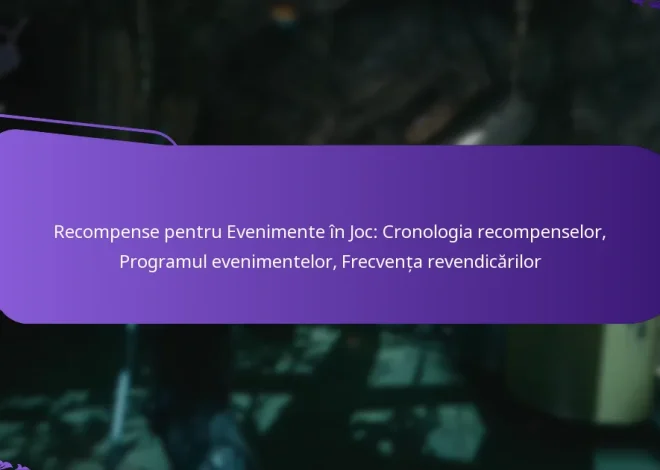 Recompense pentru Evenimente în Joc: Cronologia recompenselor, Programul evenimentelor, Frecvența revendicărilor
