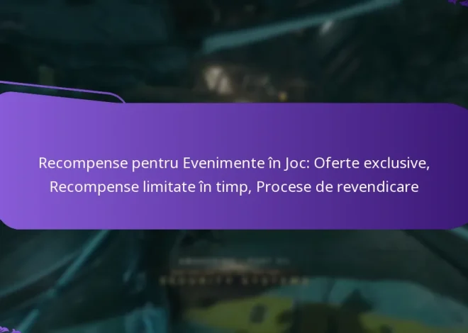 Recompense pentru Evenimente în Joc: Oferte exclusive, Recompense limitate în timp, Procese de revendicare