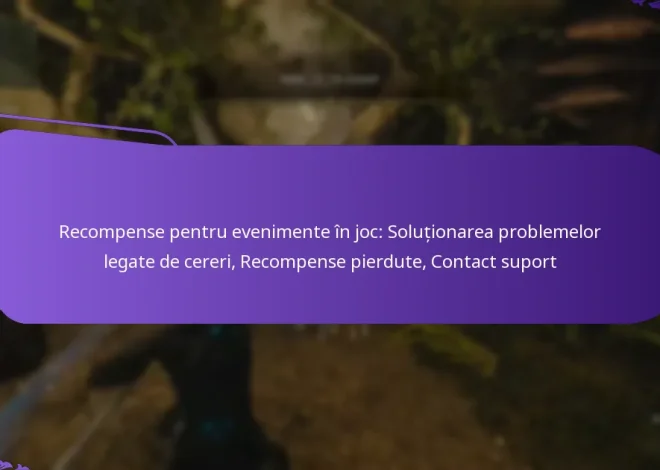Recompense pentru evenimente în joc: Soluționarea problemelor legate de cereri, Recompense pierdute, Contact suport
